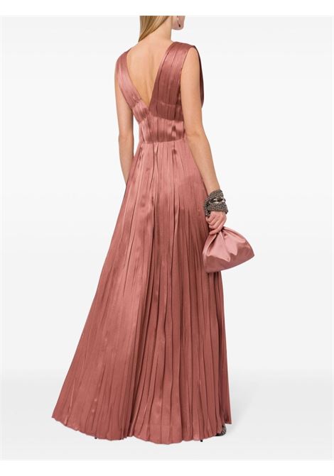 Abito lungo plissettato in rosa Alberta Ferretti - donna ALBERTA FERRETTI | 040766190176